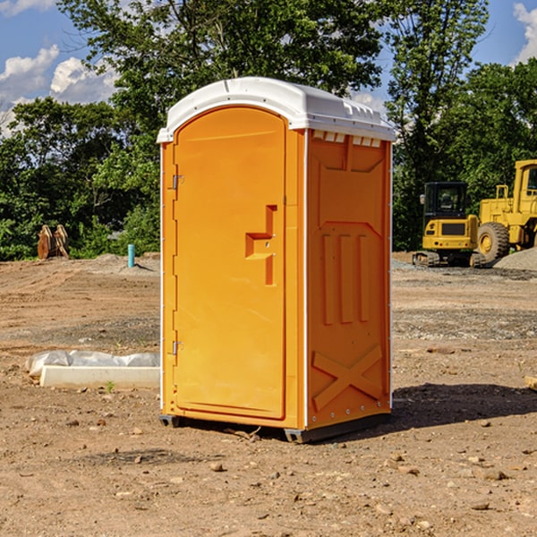 how often are the porta potties cleaned and serviced during a rental period in Napoleon Missouri